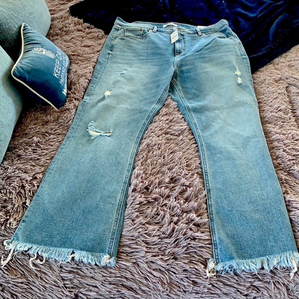High waisted Ann Taylor Loft jeans.